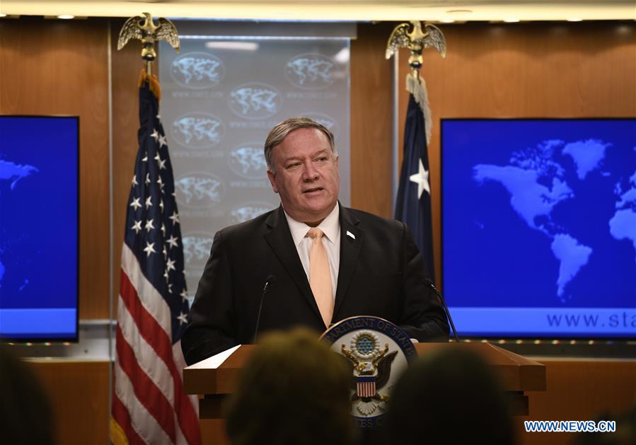 U.S.-WASHINGTON D.C.-MIKE POMPEO-PRESS BRIEFING