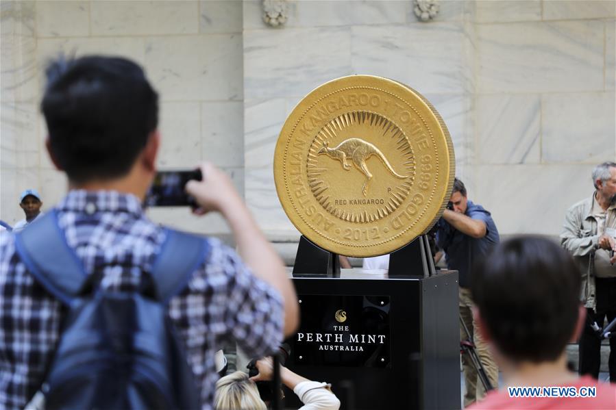 U.S.-NEW YORK-ONE TONNE GOLD COIN