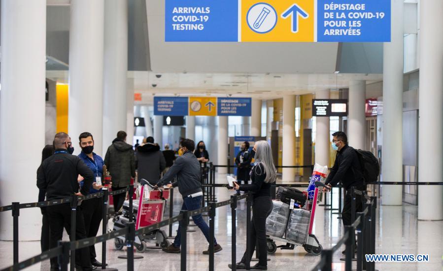 site after arriving at the arrival hall at toronto international