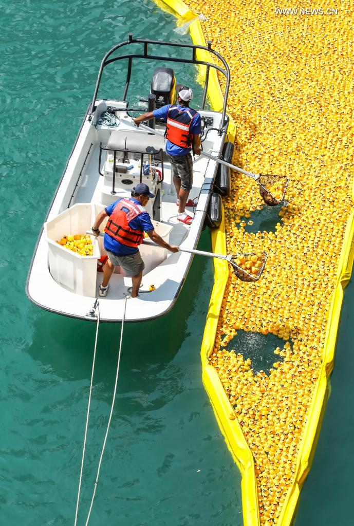 Rubber ducks dumped into Chicago River to raise funds for Special