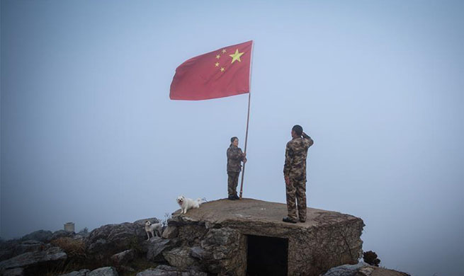In pics: frontier defence policeman in east China's Jiangsu