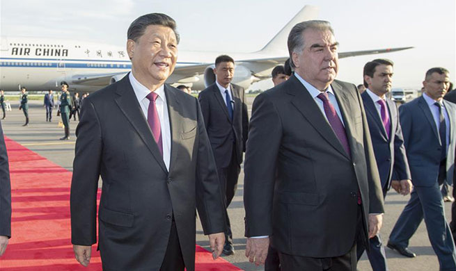 Chinese president arrives in Tajikistan for CICA summit, state visit