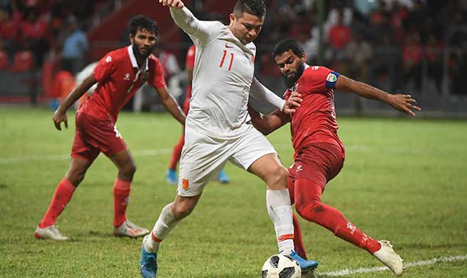China overcome Maldives 5-0 in World Cup Asian qualifiers