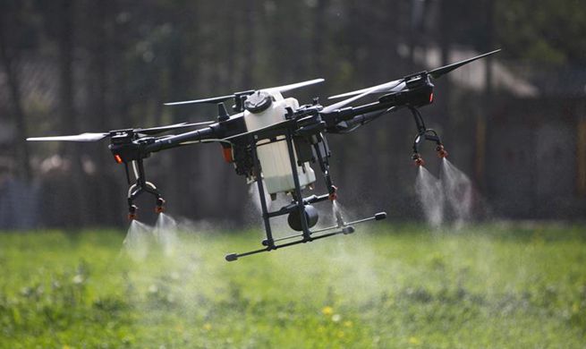 Intelligent equipment used in farmland amid epidemic control in Sichuan