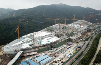 Zhuhai Chimelong marine science museum under construction in S China's Guangdong