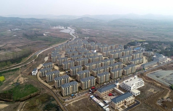 Aerial view of relocation community in Feixi, east China's Anhui