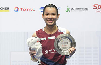 Tai Tzu Ying claims title at Singapore Badminton Open