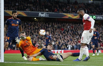 Arsenal beats Valencia 3-1 during UEFA Europa League semifinal