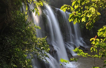 Scenery of waterfalls in Chishui, SW China's Guizhou