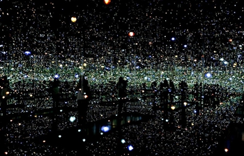 Artistic installation "Infinity Mirrored Room - The Souls of Millions of Light Years Away" showcased in L.A.