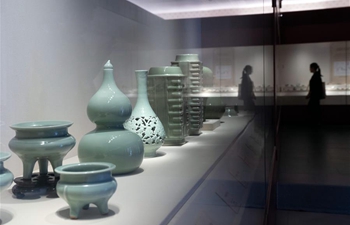 Longquan celadon pottery on display at Palace Museum