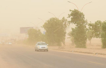 Sandstorm shrouds Aden, Yemen
