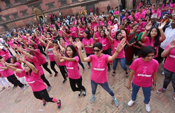 Walkathon to raise awareness about breast cancer held in Lalitpur, Nepal