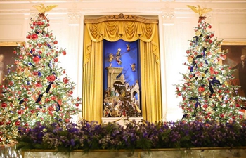 Christmas decorations seen at White House