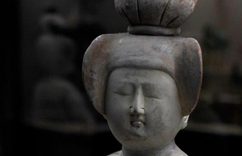 Maid figures of Tang Dynasty displayed at Xi'an Museum shows various unique hairstyles