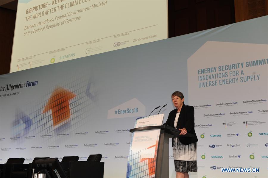 Khalid K. AI Hajri, representative from Qatar Solar Technologies, speaks at the Energy Security Summit 2016 in Berlin, Germany, June 2, 2016. Khalid K. AI Hajri, representative from Qatar Solar Technologies, speaks at the Energy Security Summit 2016 in Berlin, Germany, June 2, 2016.