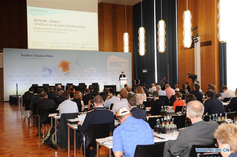 Khalid K. AI Hajri, representative from Qatar Solar Technologies, speaks at the Energy Security Summit 2016 in Berlin, Germany, June 2, 2016. Khalid K. AI Hajri, representative from Qatar Solar Technologies, speaks at the Energy Security Summit 2016 in Berlin, Germany, June 2, 2016.