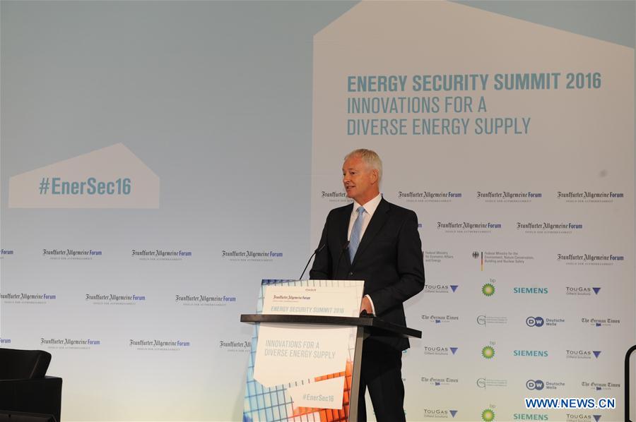 Khalid K. AI Hajri, representative from Qatar Solar Technologies, speaks at the Energy Security Summit 2016 in Berlin, Germany, June 2, 2016. Khalid K. AI Hajri, representative from Qatar Solar Technologies, speaks at the Energy Security Summit 2016 in Berlin, Germany, June 2, 2016.