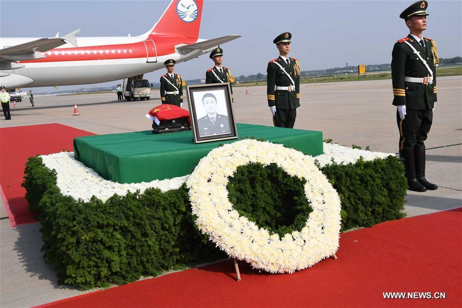 CHINA-ZHENGZHOU-CHINESE UN PEACEKEEPER-MOURNING (CN)