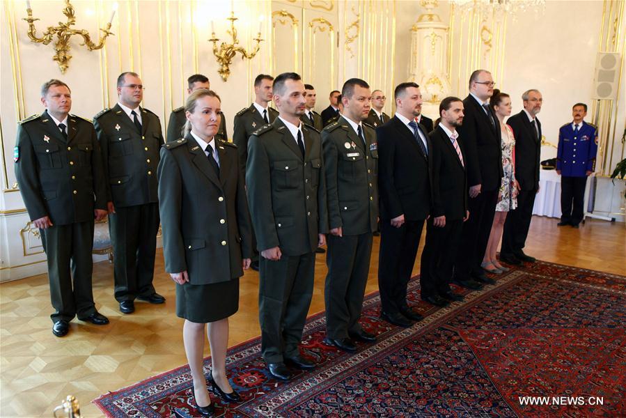 SLOVAKIA-BRATISLAVA-LOCKED SHIELDS-PRESIDENT