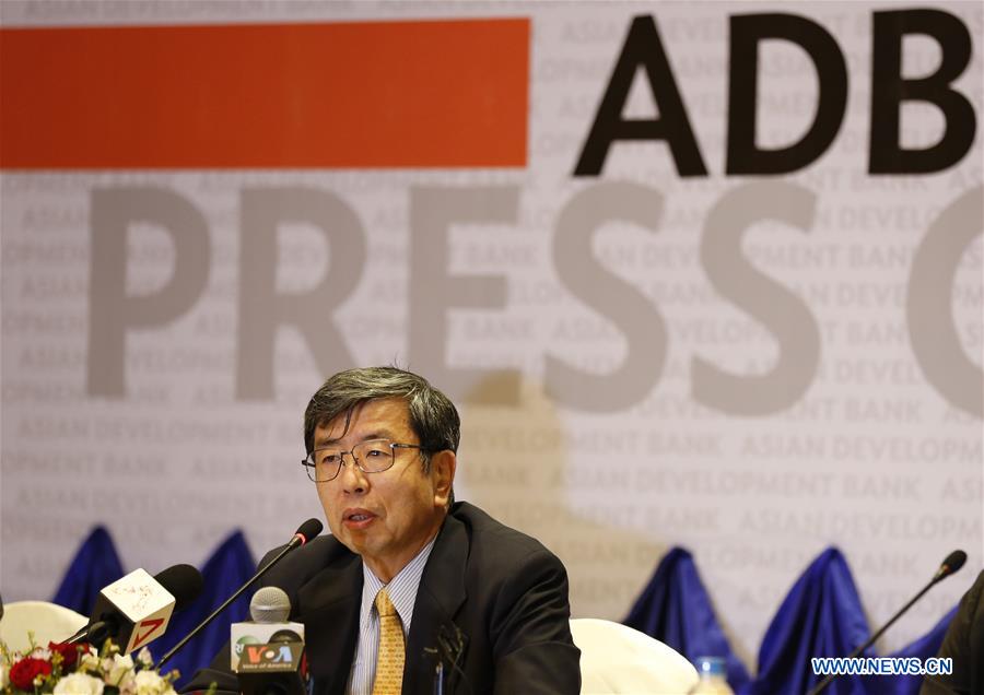 The Asian Development Bank (ADB) President Takehiko Nakao speaks during a press conference in Yangon, Myanmar, on June 15, 2016. The Asian Development Bank (ADB) President Takehiko Nakao speaks during a press conference in Yangon, Myanmar, on June 15, 2016.
