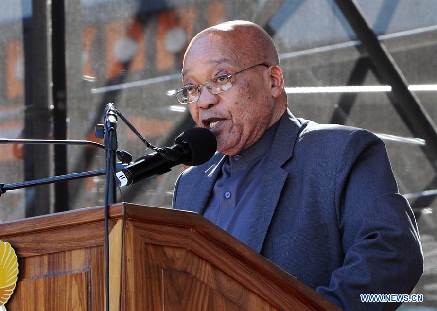 South African President Jacob Zuma delivers a speech during the commemoration of the Youth Day in Soweto, south of Johannesburg, South Africa, on June 16, 2016. South African President Jacob Zuma delivers a speech during the commemoration of the Youth Day in Soweto, south of Johannesburg, South Africa, on June 16, 2016.