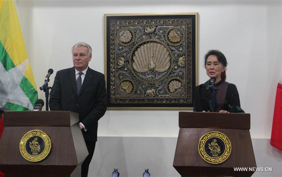 MYANMAR-NAY PYI TAW-FRENCH FM-VISIT