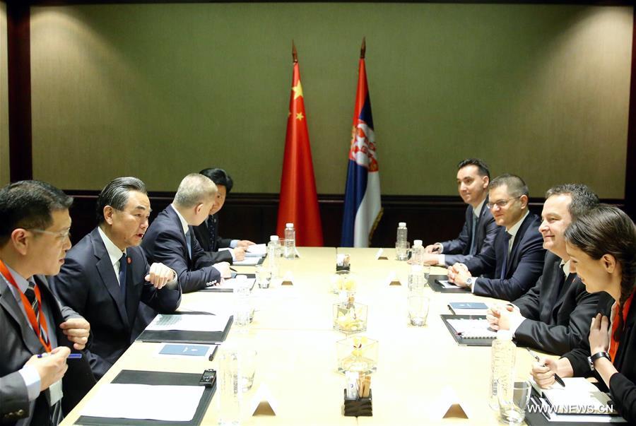 Chinese Foreign Minister Wang Yi (2nd-L) holds talks with Ivica Dacic (2nd-R), Serbia's first deputy prime minister and foreign minister, in Belgrade, Serbia, June 17, 2016 Chinese Foreign Minister Wang Yi (2nd-L) holds talks with Ivica Dacic (2nd-R), Serbia's first deputy prime minister and foreign minister, in Belgrade, Serbia, June 17, 2016