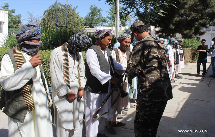 AFGHANISTAN-JAWZJAN-TALIBAN-SURRENDER CEREMONY