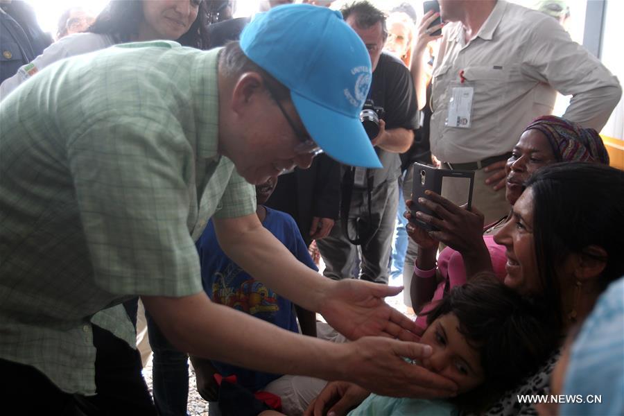 GREECE-UN-BAN KI-MOON-VISIT