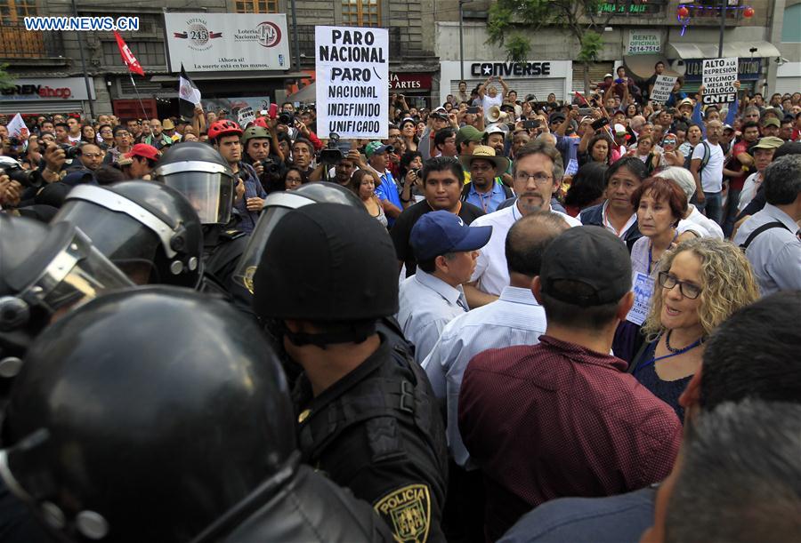 MEXICO-MEXICO CITY-EDUCATION WORKERS-MARCH