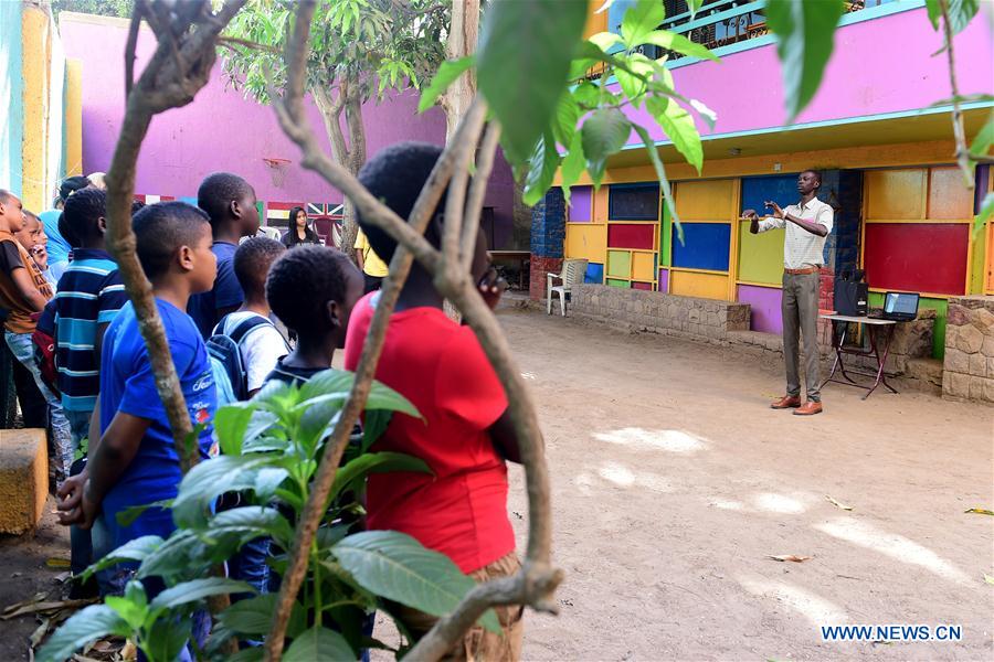 Children have a class at African Hope Learning Center in Cairo, Egypt on June 20, 2016.