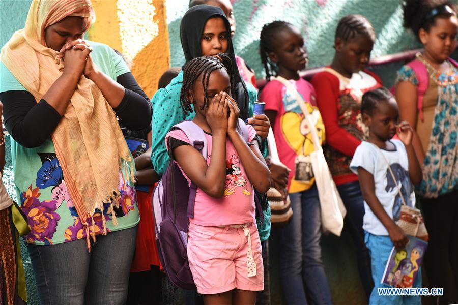 Children have a class at African Hope Learning Center in Cairo, Egypt on June 20, 2016.