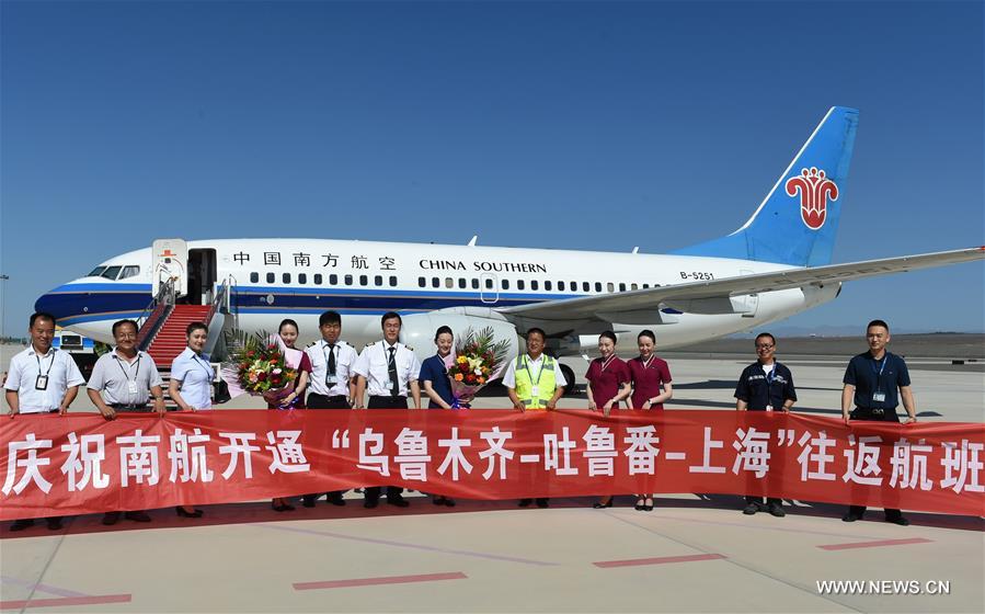 #CHINA-XINJIANG-URUMQI-TURPAN-SHANGHAI FLIGHT (CN)