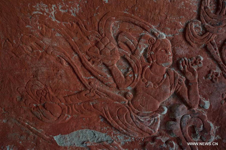 The Bazhong Grottoes feature carving and painting of the figures in Tang Dynasty. The Bazhong Grottoes feature carving and painting of the figures in Tang Dynasty.