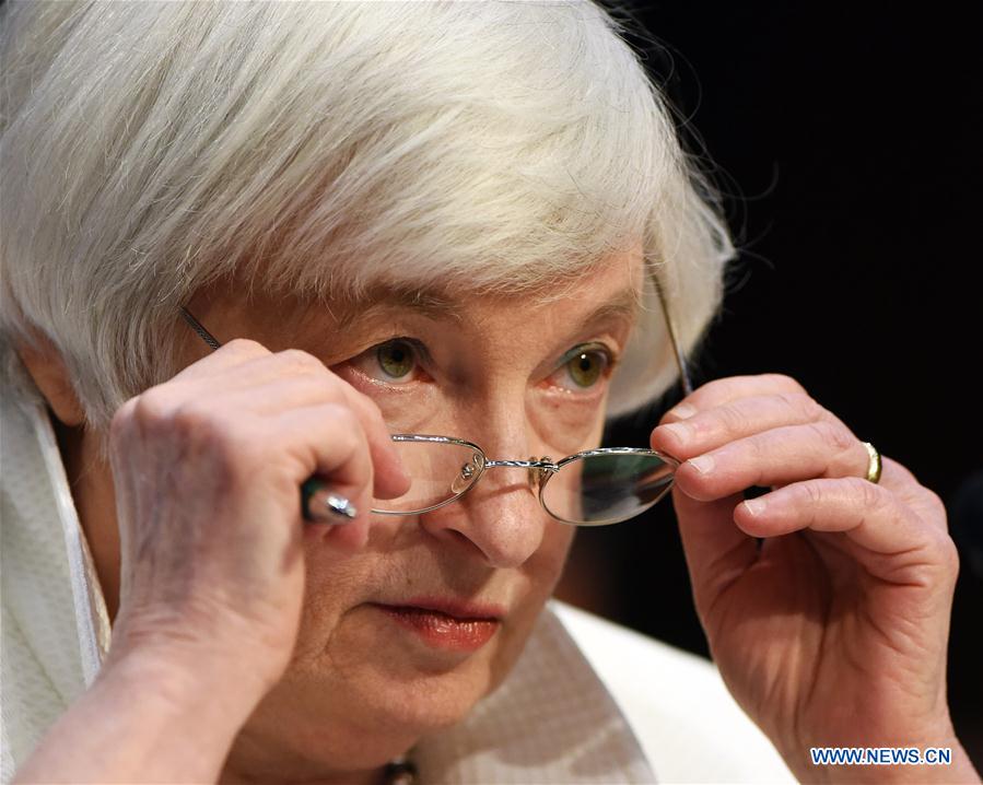 U.S. Federal Reserve chairwoman Janet Yellen testifies before the Senate Banking Committee on Capitol Hill in Washington D.C., the United States, on June 21, 2016. 