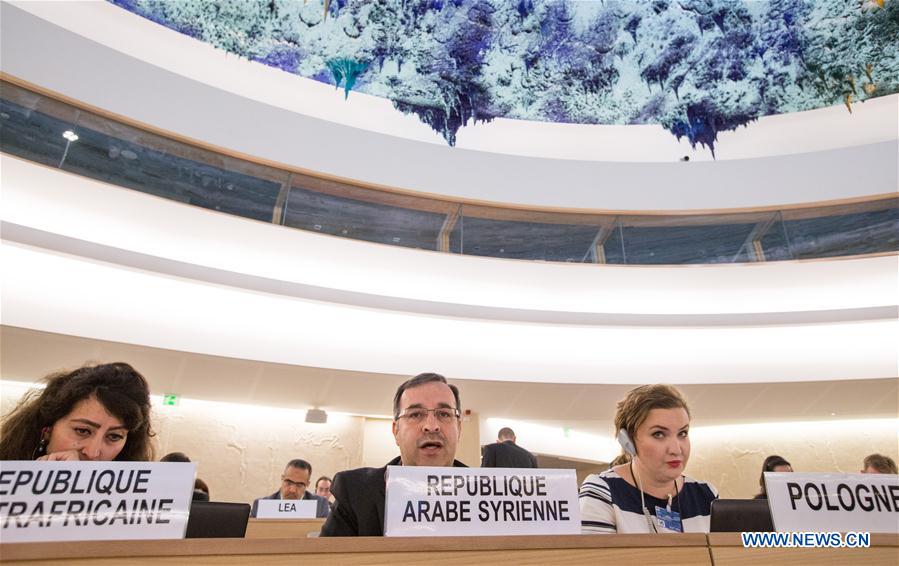 Photo taken on June 21, 2016 shows the 32nd session of the Human Rights Council (HRC) in Geneva, Switzerland. 