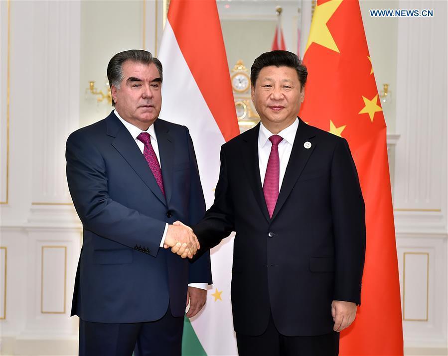 UZBEKISTAN-CHINA-XI JINPING-TAJIK PRESIDENT-MEETING