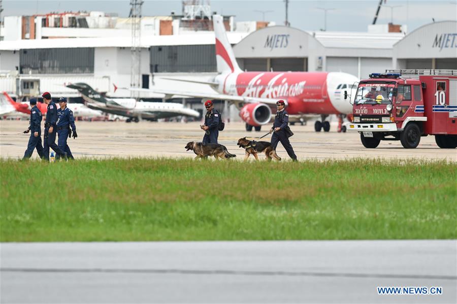 THAILAND-BANGKOK-AIRCRAFT-EMERGENCY-DRILL