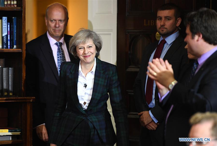 Home Secretary Theresa May launches her leadership campaign in London, Britain, June 30, 2016. 
