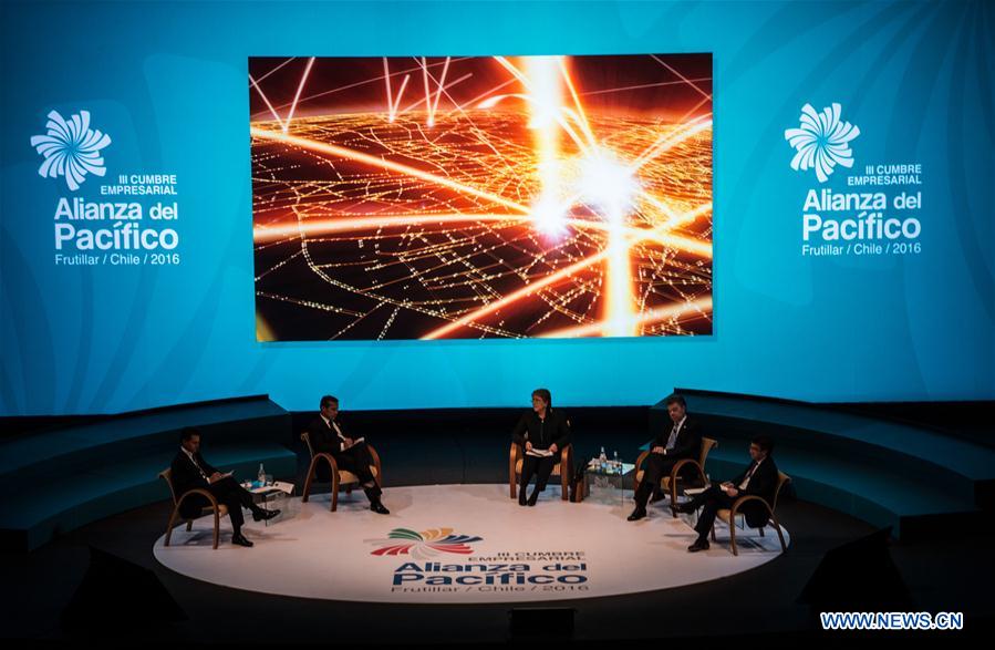 The session 'Future Vision' is held during the 3rd Pacific Alliance Business Summit in Frutillar City, Chile, on June 30, 2016. The session 'Future Vision' is held during the 3rd Pacific Alliance Business Summit in Frutillar City, Chile, on June 30, 2016.