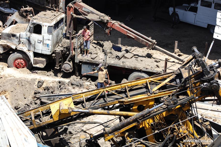 Israeli air strikes hit four sites in the Gaza Strip, causing damage but no injuries, officials said, after Palestinian militants fired a rocket that struck a building in southern Israel. Israeli air strikes hit four sites in the Gaza Strip, causing damage but no injuries, officials said, after Palestinian militants fired a rocket that struck a building in southern Israel.