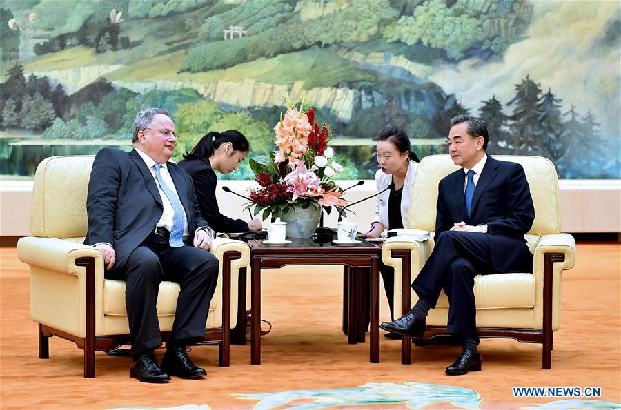 CHINA-BEIJING-WANG YI-GREEK FM-TALKS (CN)