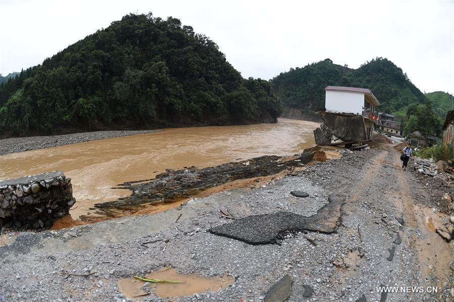 Heavy rainfall started on Monday has affected over 25,500 local residents, destroyed 64 houses and 71 village roads