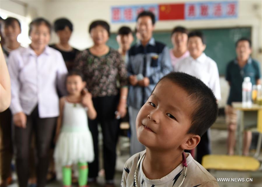 The middle school became a temporary shelter for local people affected by the flood that hit the township recently.