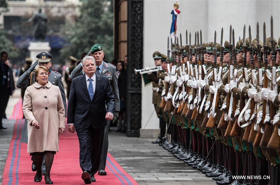 Gauck is on a two-day state visit to Chile