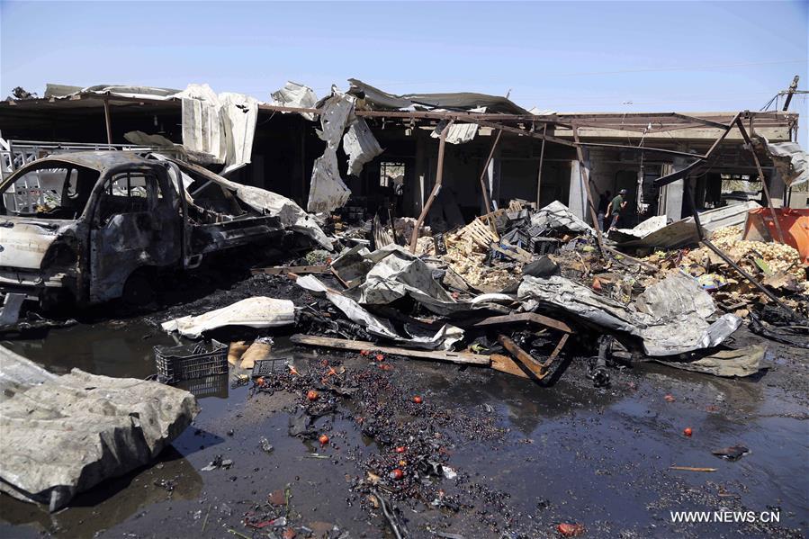 At least five people were killed and some 20 others wounded on Tuesday in a car bomb explosion at the marketplace in Baghdad. At least five people were killed and some 20 others wounded on Tuesday in a car bomb explosion at the marketplace in Baghdad.