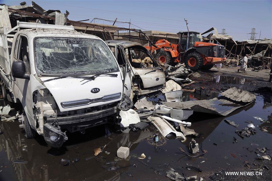 At least five people were killed and some 20 others wounded on Tuesday in a car bomb explosion at the marketplace in Baghdad. 