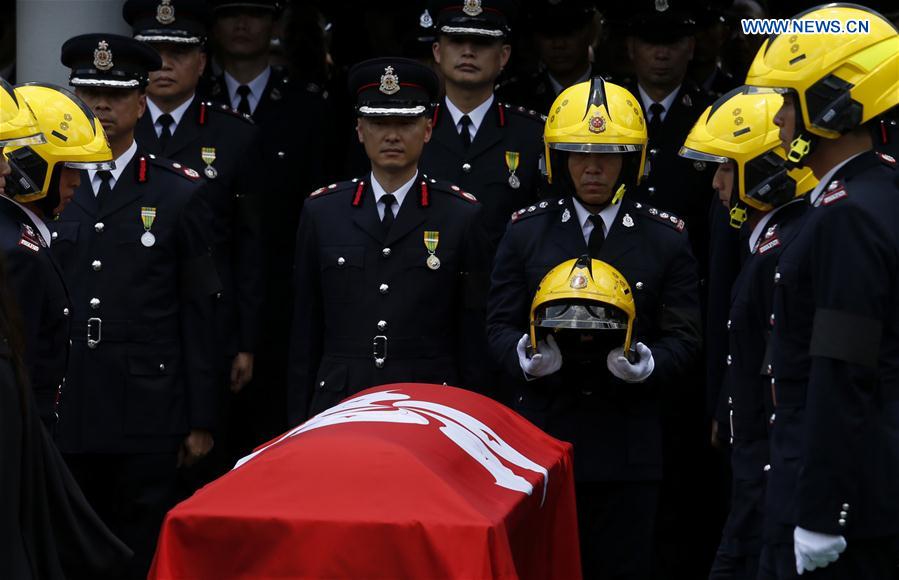 CHINA-HONG KONG-FIREFIGHTER-FUNERAL (CN) 