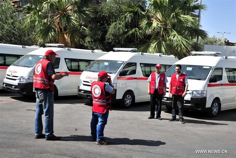 SYRIA-DAMASCUS-RED-CRESCENT-NEW AMBULANCES